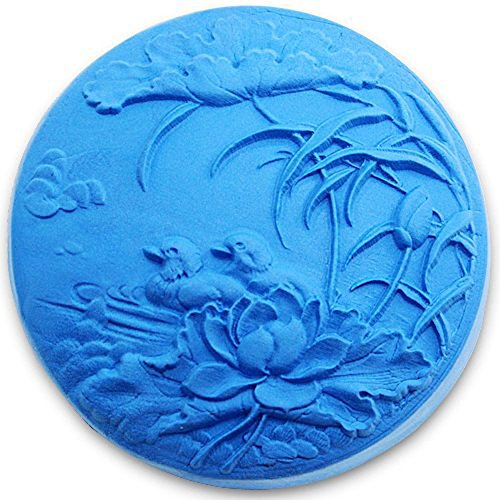 LC Mandarin Duck Silicone Soap Moulds, Silicone Mold Round Soap Moulds Cake Mold for Craft Soap Molds, Cake DIY Mold, Biscuit Chocolate Mold, Ice Cube Tray