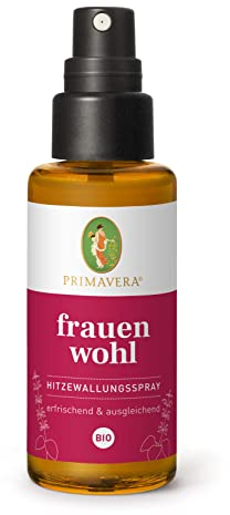 PRIMAVERA Frauenwohl Hitzewallungsspray bio 2 x 50 ml - Körperspray mit blumigem Duft - Aromatherapie - erfrischend, ausgleichend - vegan