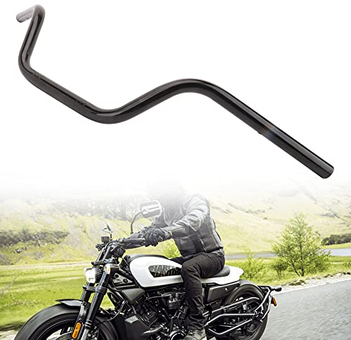 Motorcycle Handlebar 22mm,High Rise Handlebar Custom Handlebar for XL 883 XL 1200 Cruiser Bobber Custom Chopper Softail Dyna Tour Glide Road CG125-Black