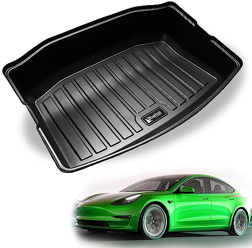 2befair Wetterfeste Kabelfachwanne für Tesla Model 3 (vor 10/23) – Made in Germany, Passgenaue Hochwand-Schutzwanne für hinteren Kofferraum, Nachhaltiges Autozubehör