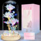 YiWeel Geschenke für Frauen, Ewige Rose im Glas mit Licht,Sparkly Galaxy Rose mit 3D Schmetterling,Schöne und das Biest Rose in Glaskuppel,LED Glas Infinity Rosen,Muttertagsgeschenke für Mama