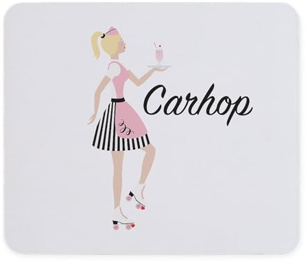 CafePress Carhop Waitress Mousepad Non-Slip Rubber Gaming Mousepad