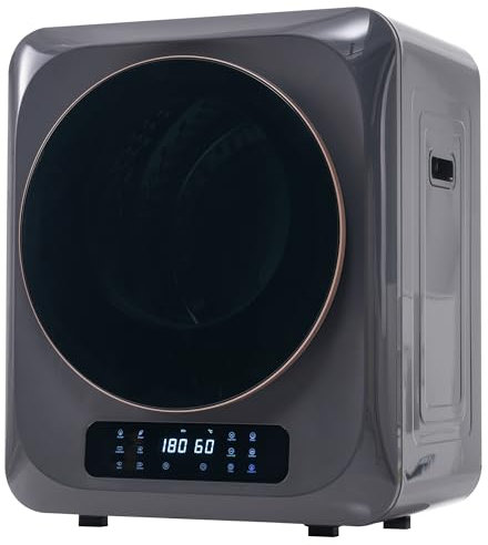 Merax Mini Trockner, Klein Wäschetrockner, Ablufttrockner mit 5 Programme, Wandmontierbar Ablufttrockner, Überhitzungsschutz und Mehrfachfiltration, 850W, 2,5 KG, Betriebszeit bis 130 Minuten, Grau