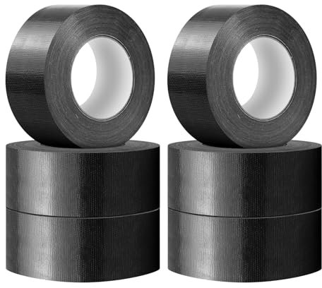 Victoam Lot de 6 rouleaux de ruban adhésif multi - 50 mm x 25 m - Pare-vapeur professionnel - Résistant aux UV et imperméable - Pour fixation de câbles, joint de fenêtre - Convient pour l'industrie et