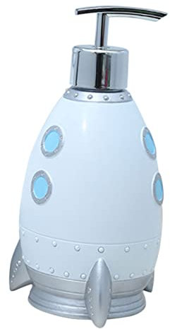 BESTYASH Seifenspender Raketenform Duschgelspender Pumpspenderflasche Seifenbehälter Shampooflaschenspender Lotionspender Bruchsicher Badezimmer-Halter