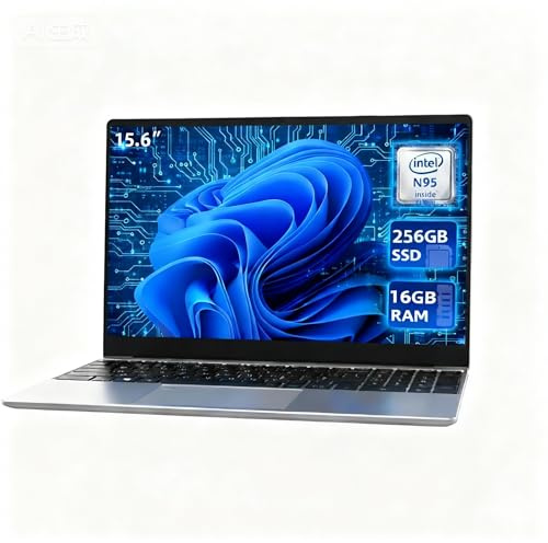 AKEDA Ordinateur Portable 15,6 IPS FHD, 16Go RAM 256Go SSD, WiFi Double Bande, PC Léger Étudiants & Télétravail + Accessoires