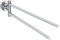 tesa LOXX Bad Handtuchhalter, 2-armig und schwenkbar, verchromt - zur Wandbefestigung ohne Bohren, inkl. Klebelösung - 50 mm x 85 mm x 485 mm