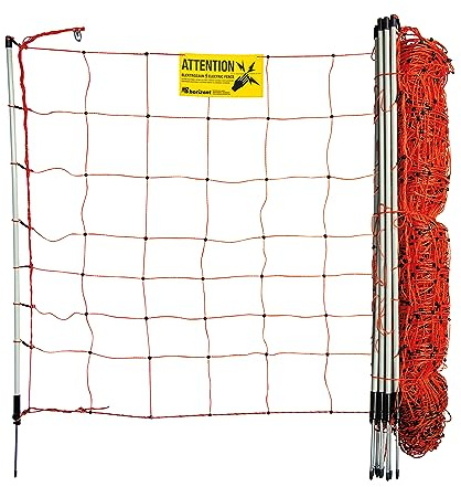 horizont strongLine Schafzaun 90 cm hoch – Elektrozaun 50 m lang, 14 Fiberglaspfähle mit Einzelspitze – Mobiler Zaun für Schafe, Ziegen & Lämmer – Hochwertiger Weidezaun im Komplettset