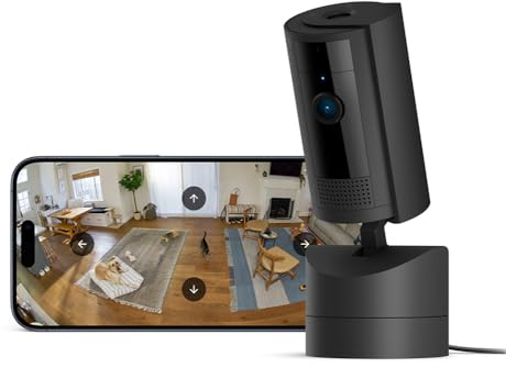 Ring Pan-Tilt Indoor Camera | Plug-In Pet Security Camera | 360° pan & 169° tilt coverage, Manual Privacy Cover, HD video, Two-Way Talk, Wi-Fi | 30-day free trial of Ring Home