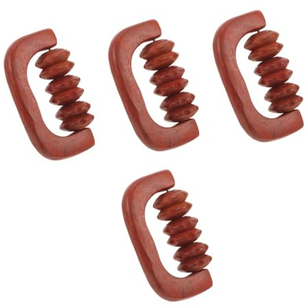 minkissy 4stücke Holz-massageroller Für Körpermassage Handgefertigter Massage-roller Aus Holz Für Rücken Beine Und Nacken Leicht Und Tragbar Fördert Die Durchblutung Und