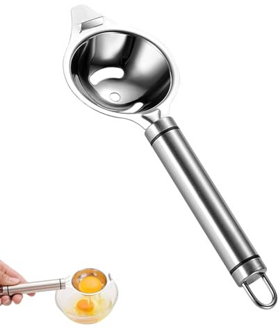 Separador de Yema y Clara de Huevo de Acero Inoxidable con Asa para Hornear en la Cocina Casera