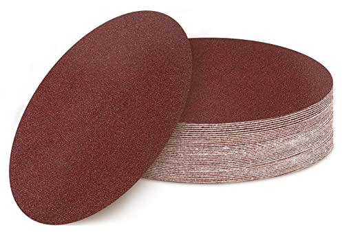 30Pcs Electric Drywall Sanding Disc 180mm Wall Sandaper for Disc Sanders 320 Grit, 7 Inch Hook and Loop Sander Paper for Heavy Duty Floor Residue Removal & Paint Coating Stripping