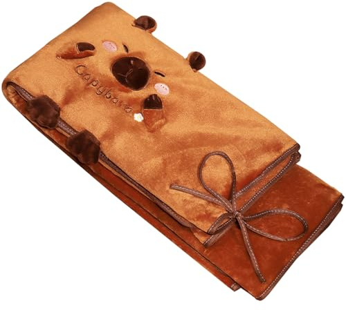 Mantello capybara indossabile, coperta con cappuccio oversize, calda felpa con cappuccio, design confortevole, coperta con cappuccio da donna e uomo, ideale per rilassarsi a casa, rilassarsi e dormire