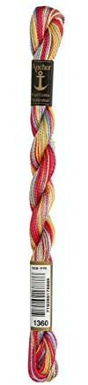 Anchor Perlgarn 5 Multicolor, 4515005-01360, Farbe:1360, Stickgarne