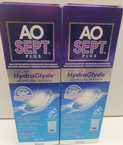 Aosept Plus with HydraGlyde Deep Cleansing Contact Lens Solution 2x360ml