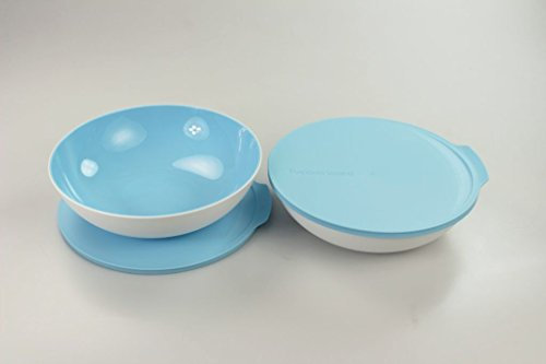 TUPPERWARE Allegra 1,5 L weiß hellblau (2) Schüssel servieren Servierschale P 24146