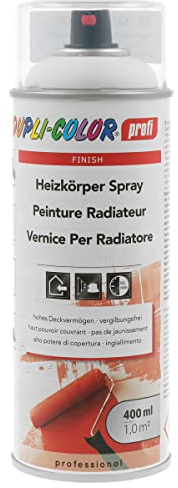 Dupli-Color 478406 profi Heizkörperspray RAL 9016 verkehrsweiß seidenglänzend 400 ml