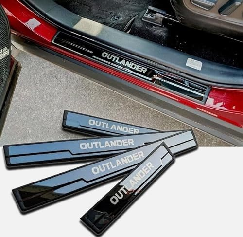 GZBFTDH Protector Umbral Coche, Para Mitsubishi Outlander 2013-2022 Car Accesorios, Auto Parts Acero PláStico Inoxidable Decoración Para Estribos Protectoras