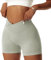 NIBESSER Gym Shorts for Women UK Seamless Cycling Short Shorts Ladies High Waisted Booty Shorts Tummy Control Workout Running Biker Yoga Shorts Butt Lifting Stretchy Tights (Green, Small)