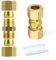 ERGAOBOY 2 pièces 6mm OD x 6mm OD laiton raccord de tube de compression, Heay Duty laiton raccord de compression