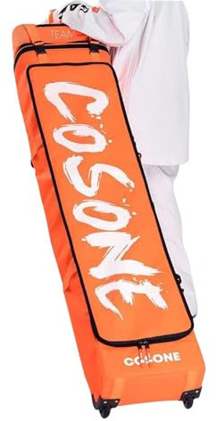 Sport Tent Snowboardtasche mit Rollen Ski-Roller-Reisetasche Skisack für 2 Paar Ski Wasserdicht Reisetasche Skifahren Transporttasche Orange