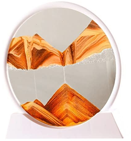 KOMBIUDA Ornement Peinture sur Sable 3D Jaune en Verre pour Décoration | Sable Mouvant Eau et Plastique, Style Chic et Attrayant, Présent Cher Lors D’un Jour Spécial