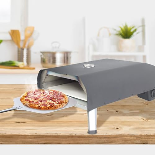 Tragbarer Gas-Pizzaofen aus Edelstahl, 40,6 cm, für den Innen- und Außenbereich