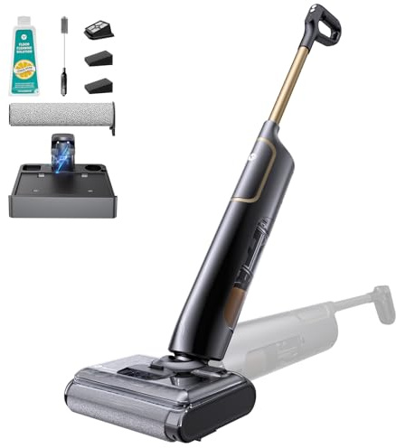 Vexilar Aspirateur Laveur sans Fil Cleanova X7, Design Plat à 180°, Aspirateur Sec et Humide, Auto-Nettoyage Automatique, 40 Min d'autonomie,Parfait pour Tâches Tenaces et Poils d’Animaux