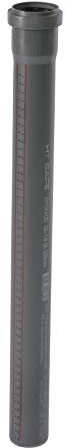 Ostendorf HTsafe Tubo HT con manicotto DN 50 mm 1000 mm, grigio, DN 50 x 1000 mm