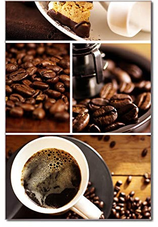 banjado Glas Magnettafel (50 x 75cm) - Magnetwand Glas - Magnetpinnwand als Memoboard - Pinnwand Magnettafel Küche, Büro, Kinderzimmer - Kaffee&Schokolade