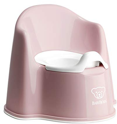 BabyBjörn Potty Chair, Powder Pink/White, Toddler Training Toilet, Easy-to-Clean, Non-Slip