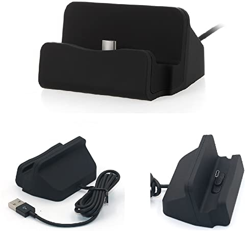 K-S-Trade Qualitativ & Innovativ Docking-Station Für Sony Xperia 5 Ladestation Dock Ladegerät Docking Station Tischständer Ständer Inkl. USB Typ
