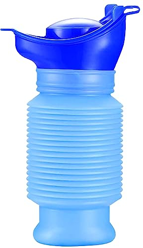 Topcloud Shrinkable Urinal, 750ml Male Female Portable Mobile Toilet Potty Pee Urine Bottle, Reusable Emergency Urinal for Camping Car Travel Traffic Jam and Queuing