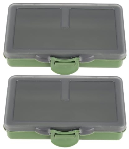Scatola per Attrezzatura da Pesca 2 Pezzi Scatola per Scomparti Multipli per Riporre Gadget per Esche con Amo da Pesca(1Compartimenti)
