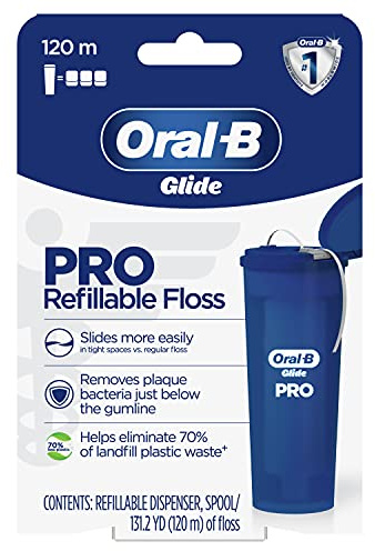 Oral-B Glide PRO Refillable Dental Floss Starter Kit, 120m