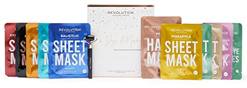Revolution Skincare London, 12 Days of Masking, Blattmasken-Adventskalender-Set, 12 Stück