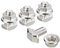 sourcing map M5x10mm T Slot Drop-in Bolt and M5 Hexagon Flange Nut Set, 10 Sets Hammer Head T-Bolt T Shape Stud Sliding Screw for 20 Series Aluminum Profile