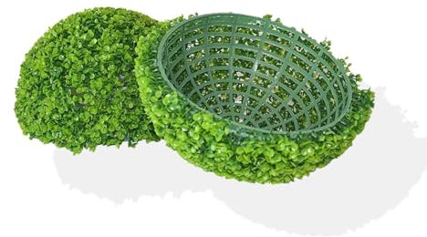 WlP Simulierter Pflanzengrasball Milan Ball Grünpflanze Kunstbuchsbaum Dekokugeln Kunstpflanze Topiary Ball Formschnitt Baumpflanzen Gartenkugeln Große Outdoor-Simulationspflanze (Size : 50cm)