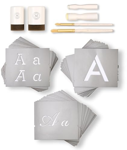 Martha Stewart, Classic Alphabet Paper Lettering Stencil and Tool Kit, 150 pc