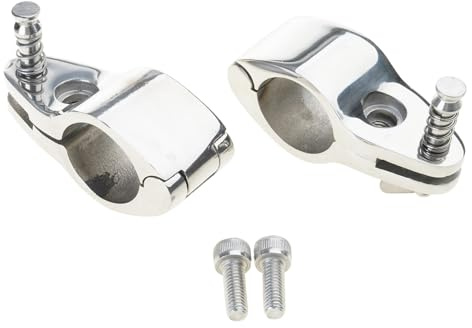 2Pcs Marine Canopy Clamp Set Quick Release Design Spring Pin Mechanism Tool Frees Installation for 22-32mm Tubes Stainless Steel Canopy Tube Clamp