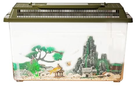 Reptile Keeper – 23 x 13 x 15,5 cm Faunarium Standard | Reptilien-Futterbox, transparenter Griff mit belüftetem Deckel, sicherer Verschluss, ideal für sichere Unterkunft oder Transport