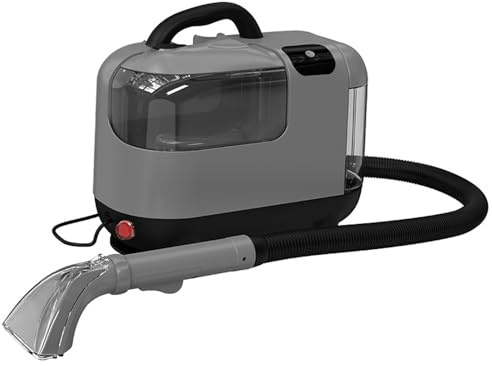 Mattvättare Matt Shampooer 1200W 13000Pa 60-70℃ Varmt Vatten, med Huvudstädningspistol, för Hem Mattor/Trappor, Familjer med Husdjur 220V-Grey