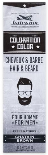 Hairgum, Teinture capillaire avec craie numéro 4, châtaigne, 60 ml.