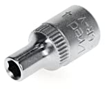 GEDORE red Steckschlüsseleinsatz, Nuss, 1/4'' 6,3 mm Antrieb, 6-kant, 4 mm Weite, Werkzeug, R41000403, Stahl