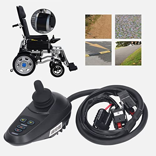 DC24V 50A Joystick-Controller für Elektrische Rollstühle mit Elektromagnetischer Bremse und Stecker, Motorisierte Elektrorollstuhl-Mobilitätshilfe und Bürstencontroller