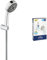 GROHE Vitalio Comfort 100 &; QuickGlue S1 - Wandbrause-Set (wassersparend, 100mm Handbrause, 3 Strahlarten, Anti-Kalk-System, 1750mm Schlauch, Universal-Wandhalterung), chrom, 26176000