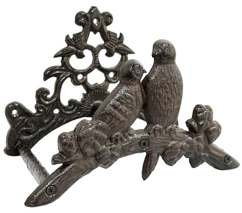 Garden Hose Holder Cast Iron Heavy Duty Water Hose Hanger, Outside Wall Mount Hose Hanger, Solid Metal Decorative Water Hose Rack/Organizer/Stand, Easy to Install, Hold Up to 50/75/100 ft (2 Birds)