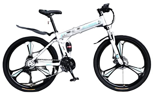 CASEGO Faltbares Mountain-Fahrrad mit hohem Kohlenstoffstahlrahmen, Dreimesser-Einrad, Cross-Country-Fahrrad mit Variabler Geschwindigkeit, geeignet für den täglichen Pendelverkehr (E 26inch)