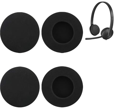 4pcs Cuscinetti di Ricambio per Auricolari H330 H340 H390 H600 H609 H760, Dimensioni 50mm*6mm in Schiuma di Alta Qualità per un Comfort Ottimale e un Audio Immersivo