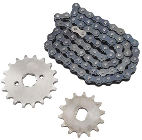 Pignone Per Bici, Pignone Motore Anteriore 420 18T, Kit Corona 14T Per Catena da 60 Maglie Per Scooter Fai-da-te ATV Bici Moto Bicicletta